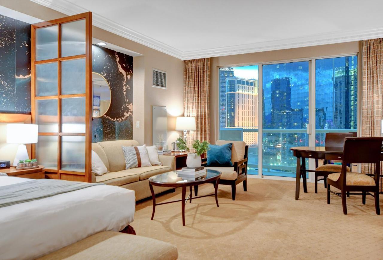 Balcony Full Strip View Suite Mgm Signature Free Valet Las Vegas Bagian luar foto